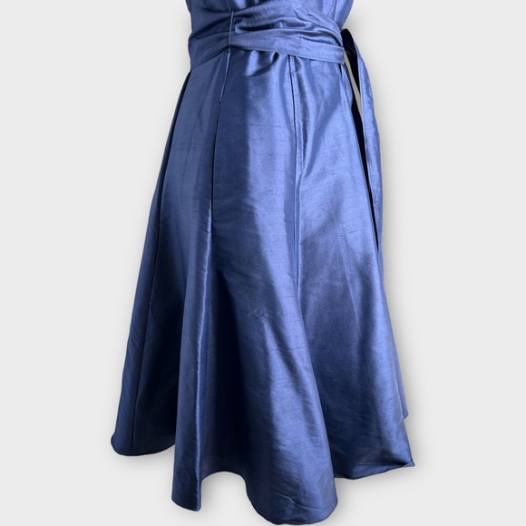 NEW RALPH LAUREN Blue Silk Taffeta Dress - Picture 3 of 10